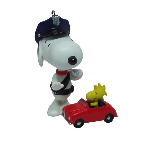 Snoopy Peanuts Hallmark 2014 Police Officer Snoopy Spotlight 17th Woodstock Car - Picture 2 of 13